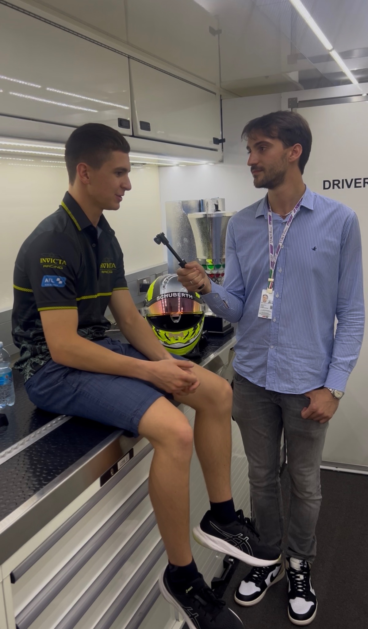 Intervista nel paddock
